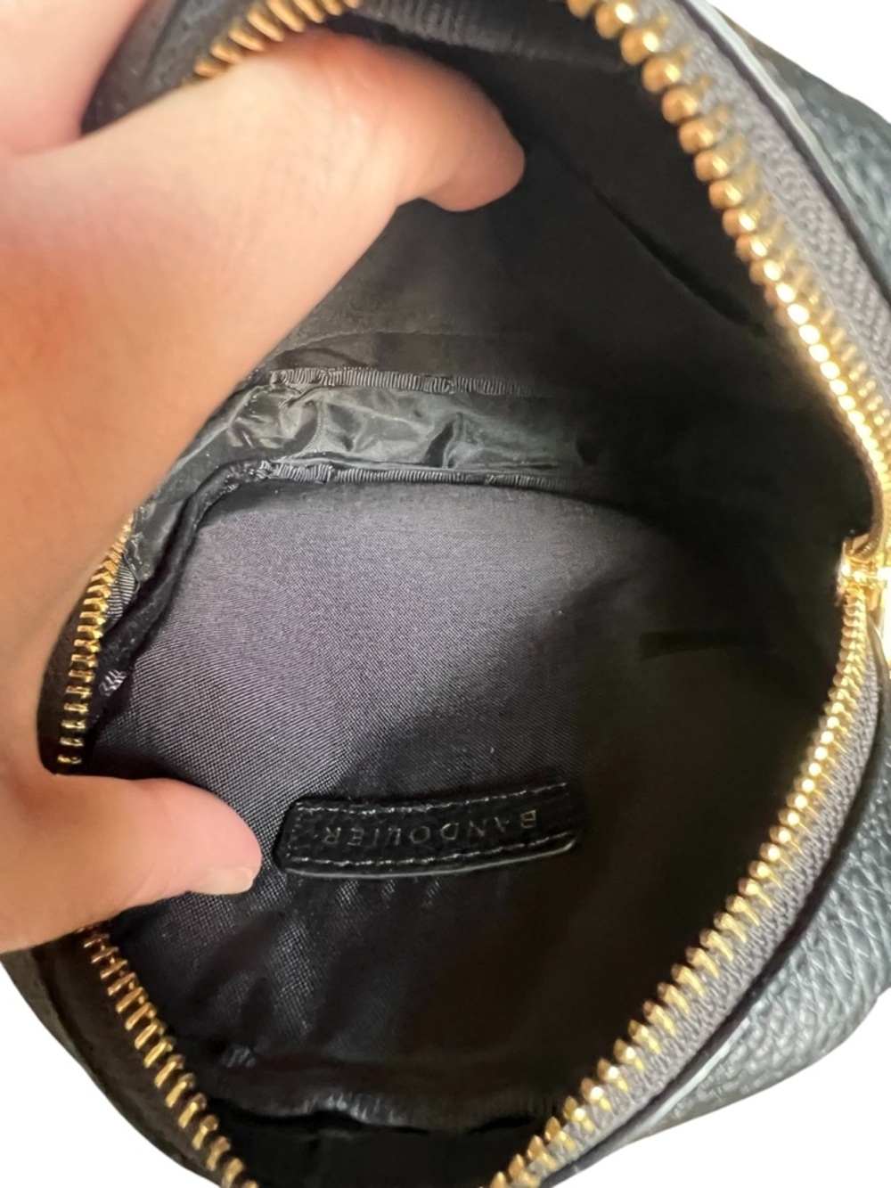 Bandolier Dillon Crossbody Bag in Black and Gold - Picture 14 of 16